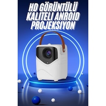 Wızard Hd Ayaklı Portatif Projeksiyon Cihazı Bluetooth Wifi Akıllı Android İşlemcili-130447