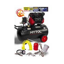 Pro Seri 50litre 8 Bar 1.5hp Bakır Sargı Turbo Dolum Yağsız Sessiz Hava Kompresör Takım