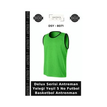 Delux Serisi Antreman Yeleği Yeşil 5 No Futbol Basketbol Antrenman