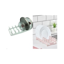 2Li Set Tencere Kapağı Organizeri Ve Pratik  Tabaklık Çok Renkli
