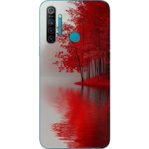 Realme 5i Uyumlu Sonbahar Gölü Baskılı Silikon Kılıf Renkli