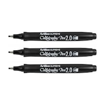 Markör Kalemi Supreme Kaligrafi Kalemi, 2 Mm, Siyah, 3'lü Set Genel