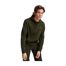 Puma Ess Elevated Hoodie Erkek Günlük Polar Sweatshirts 68189270 Haki 68189270 Haki