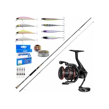 Yekoutdoor Okuma Profesyonel Lrf Seti Okuma Azaki Spin 244 Cm 7-28 Gr 2 Parça Spin Kamışı&okuma Ceymar Hd Chd-2500a Matt Black 7+1bb Olta Makinesi
