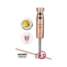 GoldMaster Maximix Gold 1000 Watt 4 Bıçaklı Paslanmaz Çelik Turbo Hız Ayarlı El Blender GM-7244G