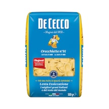 De Cecco Orecchiette Makarna 500 G - Otantik İtalyan Lezzeti 3'li Ekonomik Paket - 3 Adet Tarı