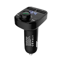 Zore ZR-WP3C01 Bluetooth Transmitter Mp3 Araç Şarjı-Siyah Siyah