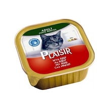 Plaisir Biftekli Pate Yetişkin Kedi Yaş Maması  100 G