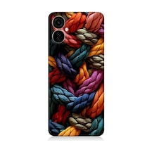 Tecno Camon 19 Neo Uyumlu Pastel Renkli Düğüm İpler Desenli Silikon Kılıf