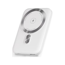 Polosmart Pbs133 Magsafe Kablosuz Hızlı Taşınabilir Şarj Cihazı Powerbank 5000 Mah Beyaz Beyaz