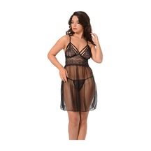 Siyah Dantel Gecelik 684 Siyah