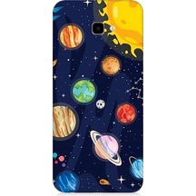 Samsung Galaxy J4 Plus Uyumlu Gezegenler Ve Yıldız Haritası Desenli Silikon Kılıf