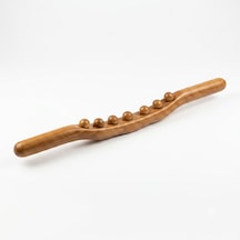Doğal Ahşap Masaj Sopası - 52cm Şeffaf
