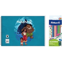 Moana 17 25 15 Yp. Spiralli Resim Defteri - Pelikan Silverino Üçgen Kuru Boya Kalemi 2'li Set 2 Çok Renkli Moana 17 25 15 Yp. Spiralli Resim Defteri - Pelikan Silverino Üçgen Kuru Boya Kalemi 2'li Set 2 Çok Renkli