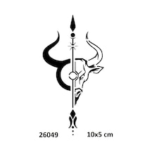 Airbrush Tattoo Öküz Kafası Ok Yapışkanlı Stencil Süsleme Ve Boyama Kalıbı Stencil Kalıp