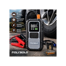 1200a Akü Takviye Cihazı 150 Psı Hava Kompresörlü Powerbank Led Fener 4 Ü 1 Arada