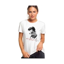Freddie Mercury 2 Baskılı Beyaz Kadın Tshirt