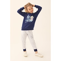 Frozen Parlament Kız Çocuk Eşofman Takımı Mavi