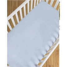 Premium Natürel Cotton Mavi 100x150 CM Lastiksiz Çarşaf Bed Sheet For Baby