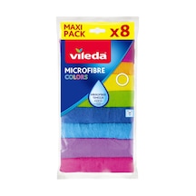 4 Adet Vileda Mikrofiber Bez 8'li Color Çok Renkli