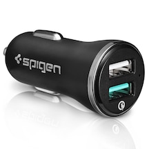 Spigen Essential F27QC Siyah USB Çıkışlı Hızlı 12W Araç Şarjı - 000CG20643
