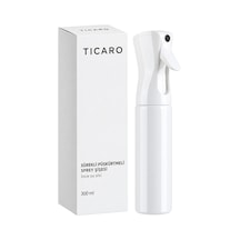 Tıcaro 300 Ml Sürekli Püskürtmeli Boş Sprey Şişesi, 360 Püskürtme, Beyaz