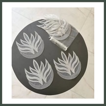 Bezos 6 Lı Dantel Kahve Sunumluğu 15x15 Cm Asorti Desenli Zarif Sunum Aksesuarı Nhr Çok Renkli