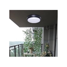 Balkon Lambası Teras Lambası Artos 15w Yuvarlak Siyah Banyo Lambası 6400k Beyaz Işık Tavan Lambası Siyah Enerji Sınıfı A 10 Parça Siyah
