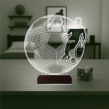 Luvivia Futbolcu Ronaldo Futbol Taraftar Kişiye Özel 3d Lamba - Masa Gece Lambası Şeffaf