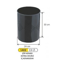 Ofis Çöp Kovası Boyalı Delikli 13 Lt