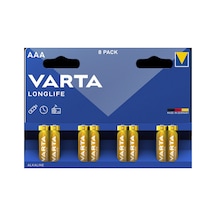 Varta Longlife Aaa İnce Kalem Alkalin Pil Paket 8'li 2 Adet