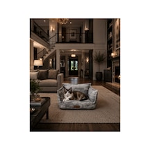 Kedi Ve Köpek Koltuğu Tamamen Fermuarlı Çıkarılabilir İç Minder Boncuk Elyaf Kaydırmaz Taban Kedi Ve Köpek Yatağı Kamuflaj - 885862888
