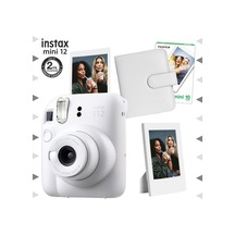 Fujifilm Instax Mini 12 Fotoğraf Makinesi + 10'lu Film + Çerçeve + Kare Albüm Seti Beyaz