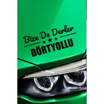 Hatay Dörtyol Estetik Araba Çıkartma Hatay Bize De Derler Dörtyollu40x15 Cm Araç Tasarımı 40 CM - Siyah