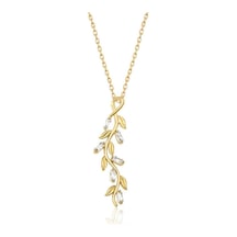 Gümüş Gold Sarmaşık Kadın Kolye (551174508)