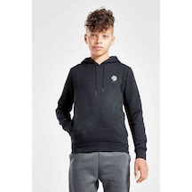 Tshirthane Rest In Peace Flower Baskılı Unisex Çocuk Kapüşonlu Siyah Sweat Siyah