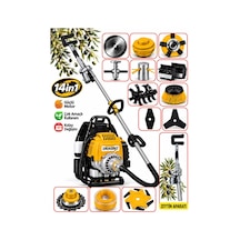 Dragro Drg-14 Sırt Tipi S Motorlu Tırpan Çapalama Seti + Zeytin Toplama 14 Parça Full Set Bahçe Seti