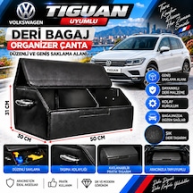 Volksvogen Tiguan Uyumlu Oto Bagaj Organizeri Deri Bagaj Kutu Çanta 1