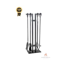 Lüx Ithal Siyah Şömine-soba Maşa Takımı Aksesuar Seti -sgss-018