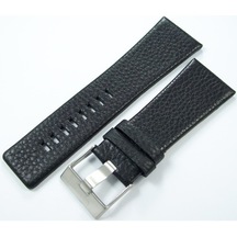 1Kalite 32Mm Uzun Siyah Deri Saat Kayışı Diesel Model Saat Kordon