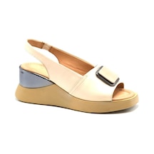 Venüs 2409302y Dolgu Topuk Fashion Deri Kadın Sandalet 001