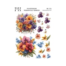 Polyesterhobi Premium Sulu Transfer 25x35 Cm Çiçek Desenli Ps 173