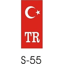 2 Adet Tr Plaka Ebatlarında Sticker 5Cmx9Cm