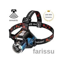 Şarjlı Sensörlü Led Kafa Lambası Tga-110 Siyah