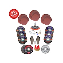 33 Parça Spiral Avuç Içi Taşlama 115Mm Cırt Zımpara+Matkap Seti