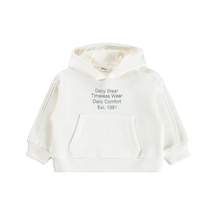 Civil Girls Daily Wear Baskılı 2-5 Yaş Sweatshirt - Ekru