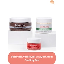 Besleyici, Yenileyici Ve Aydınlatıcı Peeling Seti - Body Scrub, Enzyme Peeling Powder, Lip Scrub