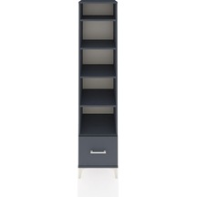 Hyperion Dolap 5 Raflı Tek Çekmeceli 44x44x195 Antrasit-antrasit Antrasit