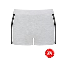 Sementa Erkek Modal Iki Renkli Boxer 3'Lü Paket - Melanj Gri Melanj
