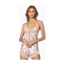 Pierre Cardin 405 Saten Şort Takım Pudra 001